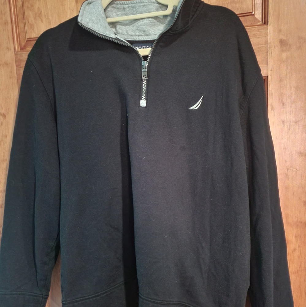 Nautica black 3/4 zip sweater size XL